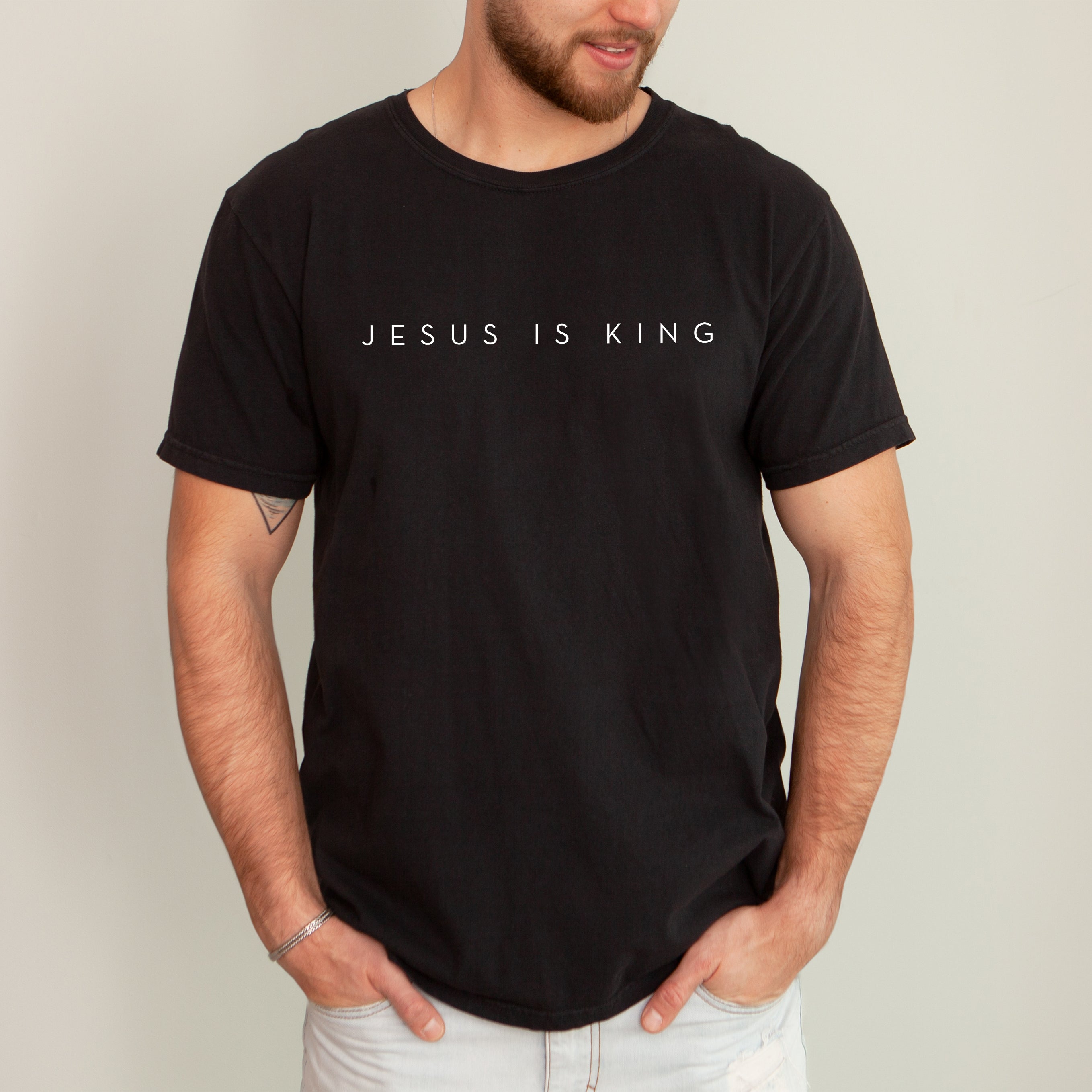 Jesus Is King, Minimalist, Religious, Faith, Gospel, Christian Tshirt Comfort Colors T-Shirt