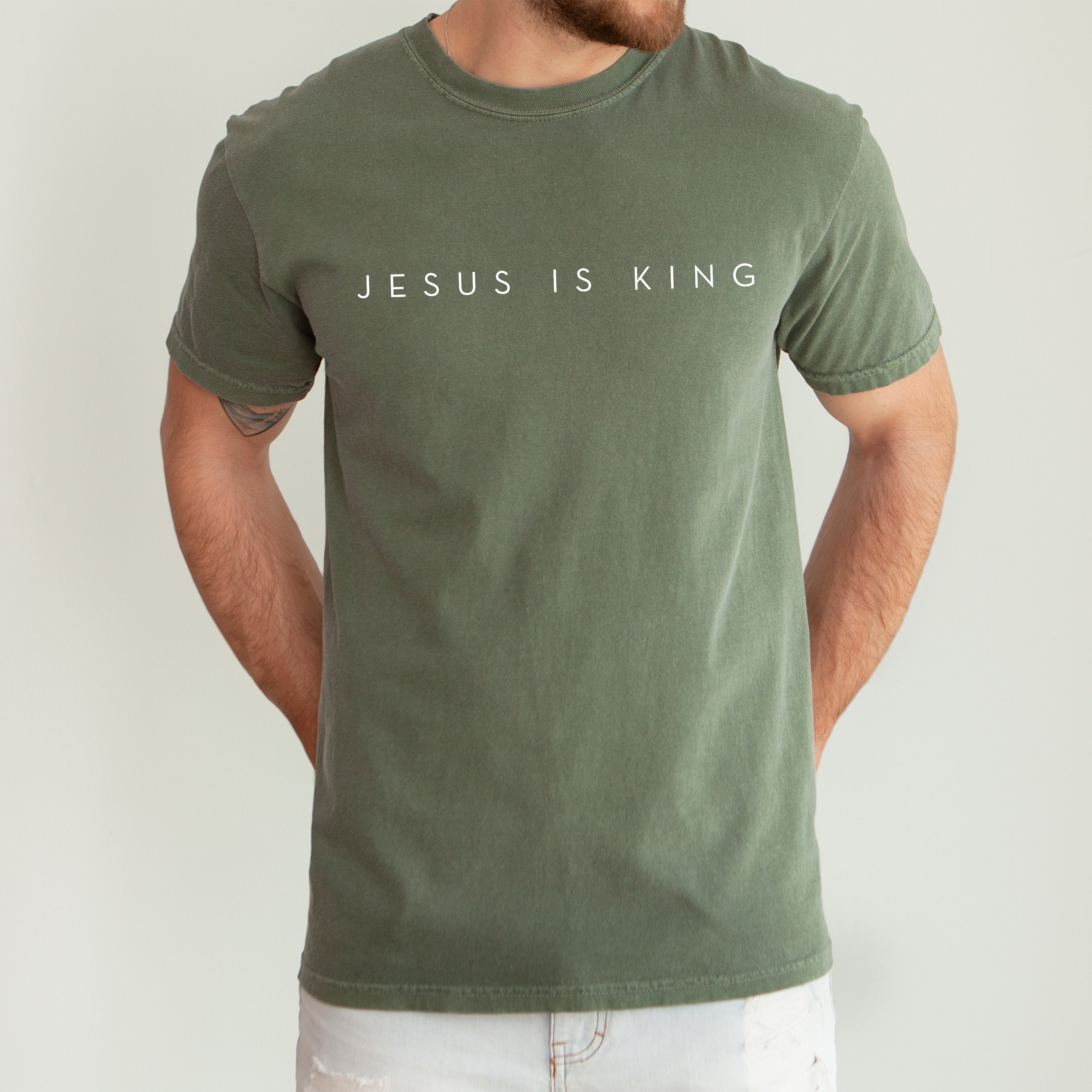 Jesus Is King, Minimalist, Religious, Faith, Gospel, Christian Tshirt Comfort Colors T-Shirt